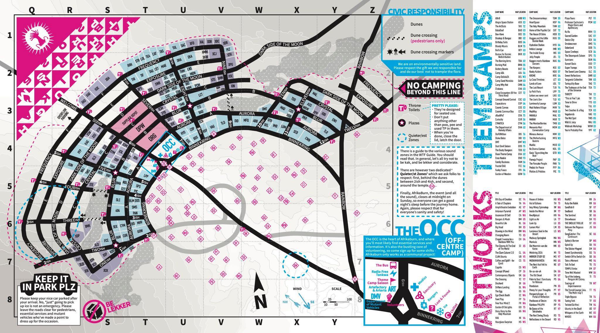 AfrikaBurn 2026 event map preview