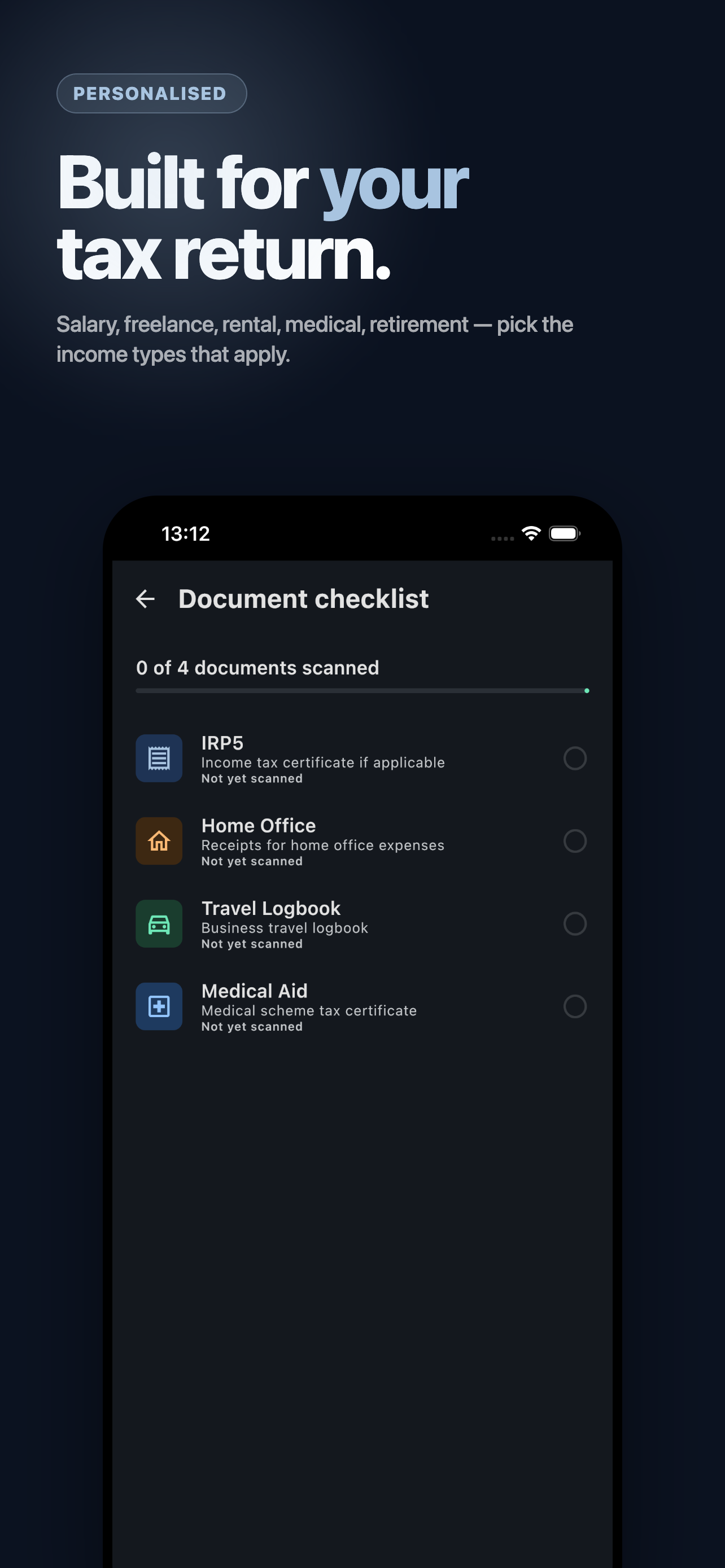 TaxScanZA income document marketing image